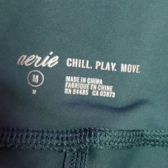 Aerie- Chill Play Move High Waisted Moto Ribbed Mesh Ankle Legging- M - Picture 10 of 10